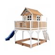 Maisonnette pour enfants avec bac à sable et toboggan - AXI Liam - Bois - Multicolore - 255x377x291cm-0