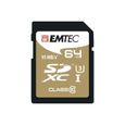 Carte mémoire SDXC 64Go EMTEC SpeedIn CL10 95MB/s FullHD 4K UltraHD-0