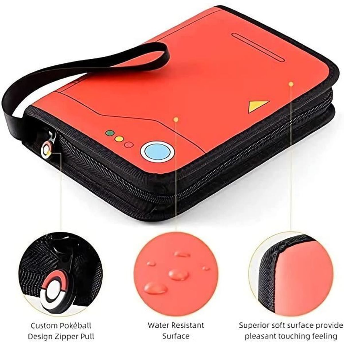 Classeur De Cartes En Cuir PU Pokémon TCG, Fermeture éclair, Album De Cartes 50