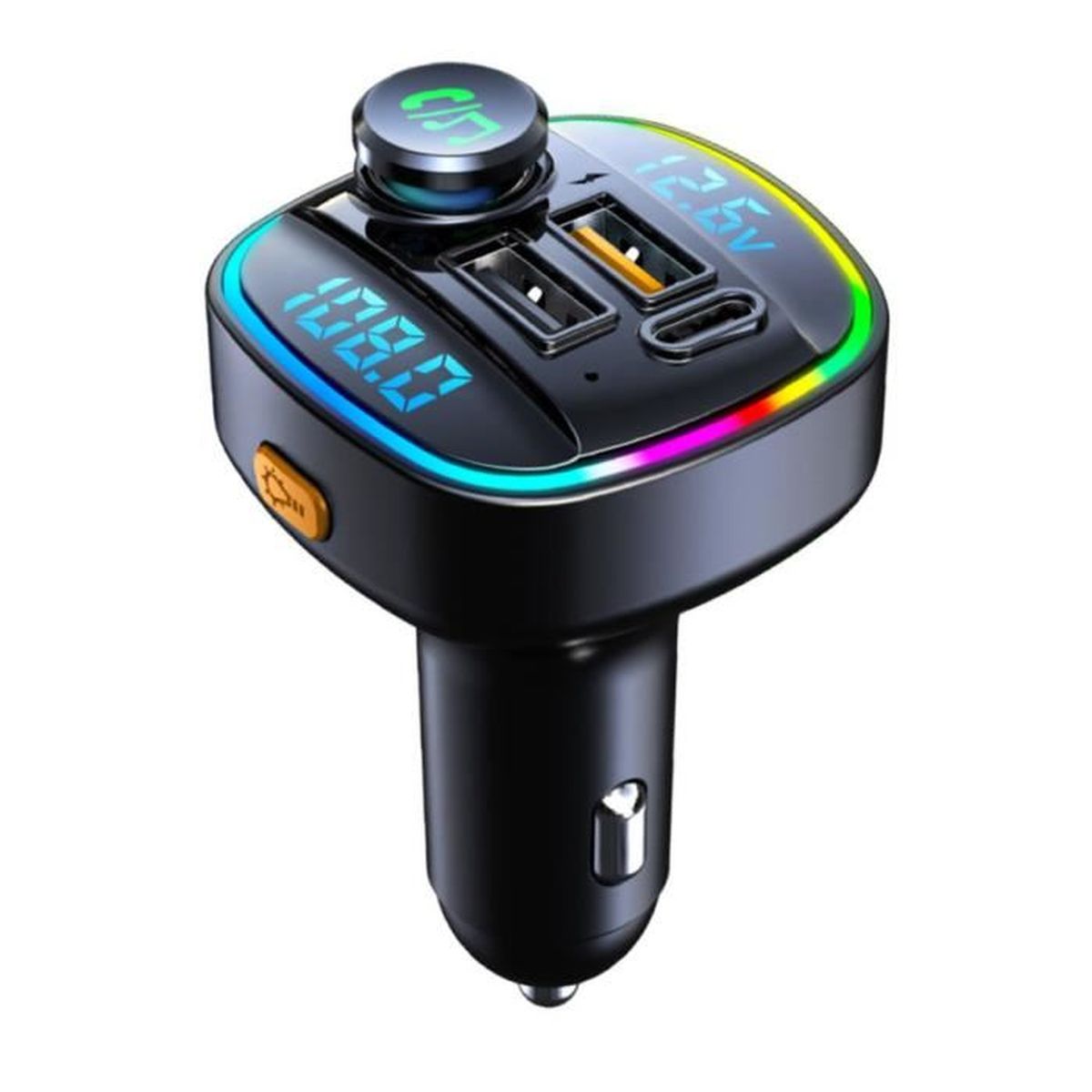 Transmetteur FM Bluetooth Voiture Tenlacum G7 - Kit Mains Libres Avec Chargeur USB Et Lecteur MP3