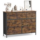 SONGMICS Commode pour Chambre à Coucher, Chevet, Acier, MDF, 5 Tiroirs