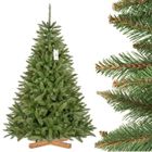 FAIRYTREES 180cm Sapin de Noël artificiel Épicéa - socle en bois - diamètre 120cm