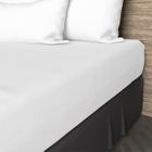 Drap housse en coton 57 fils 90x200 cm UNI blanc, par Soleil d'ocre