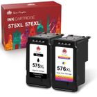 AUMOK TONER KINGDOM PG-575XL CL-576XL Multipack 2 Cartouche Compatible pour Canon 575 XL 576 XL pour Canon PIXMA TS3550i TS3551i TR4750i