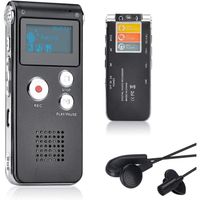 Lychee Dictaphone Enregistreur Vocal Numérique 8GO Portable, Lecteur MP3 Audio à Double Microphone pour Conférences-Réunions-En[169]