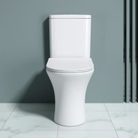 WC à poser au sol Aix304T toilette céramique blanc avec abattant silencieux frein de chute 37,5x55,5x84cm avec bride