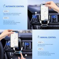 jnerkert 15W Qi Chargeur Induction Voiture pour iPhone Samsung Silver + QC3.0 + Suction Cup Base