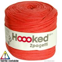 Zpagetti Hoooked DMC - Pelote Jersey Rouge - 120 mètres Fil Zpagetti (aussi appelé trapilho), pour crochet et tricot : - Couleur :