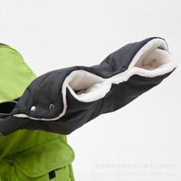 Couvre-main pour poussette, gants d'hiver extra épais pour poussette, chauffe-main, adapté au gel et résistant au vent et à la neige