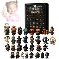 Calendrier De L'Avent Halloween 2025 - 31 Figurines Et Ornements Horreur En Résine, Compte à Rebours, Décoration Gothique