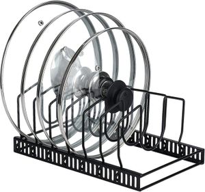 Rangement Couvercle Avec 10 Compartiments Réglables, Porte Range Poele
