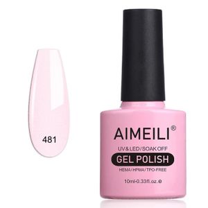 VERNIS A ONGLES AIMEILI Vernis Semi-Permanent Rose Soak Off UV LED Vernis à Ongles Gel Polish - CLEAR Pink Nude (481) 10ml