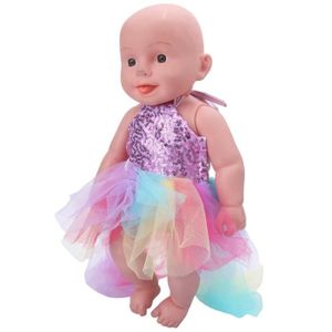 POUPÉE Robe de poupée Vêtements de Poupée Filles Jupe Robe à Mode à Paillettes Colorées pour Poupée de 18 po Cadeau jeux poupee