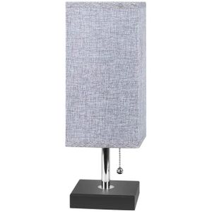 41x29,5x29,5 cm claire//argent Relaxdays Lampe de chevet abat-jour tissu voile boules verre cristal lampe de nuit HxlxP