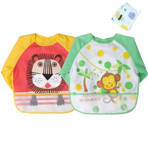 bavoir,unisexe b/éb/é imperm/éable Bavoir /à manches longues 6 mois + Babylaza /à manches longues r/ésistant /à leau lavable b/éb/é