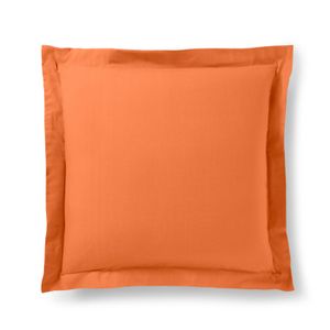 TAIE D'OREILLER Taie d'oreiller Orange 63 x 63 cm volant plat piqué / 100% Coton / 57 fils/cm²