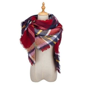 Cozy Warm Long Marron Hommes Écharpe Plaid coton tartan Cozy Warm Long Marron Hommes Écharpe Plaid coton tartan