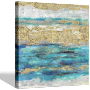 Tableau Abstrait Bleu Cdiscount