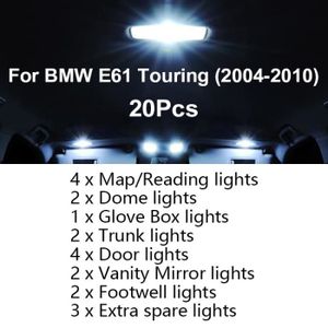 PHARES - OPTIQUES 20 + Pcs pour BMW Série 5 Ampoule Intérieure Kit C