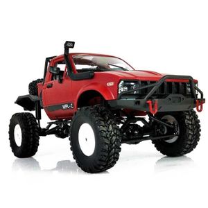 VOITURE À CONSTRUIRE couleur Rouge Version RTR Mini camion tout-terrain RC WPL C14 1:16 2.4G 2CH 4WD, avec châssis métallique-pneu