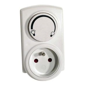 Verre Touch Variateur de série Variateur-Prise de courant combi en Noir