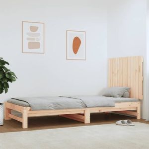 TÊTE DE LIT Tête de lit murale en bois massif de pin - DRFEIFY - XA288 - Blanc - 3 cm - 82,5 x 3 x 60 cm