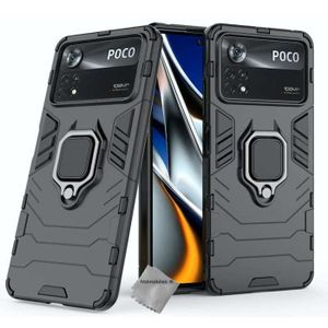 Coque Antichoc Noire Pour Poco X4 GT (5G) - Odeydo - Protection Renforcée Avec Cache Objectif