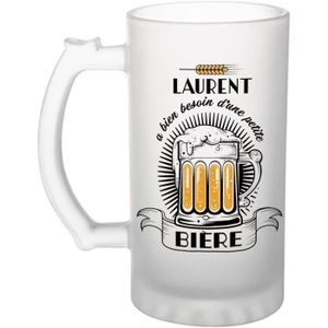 Verre à bière - Cidre Planetee Chope de bière - Laurent a besoin d'une b