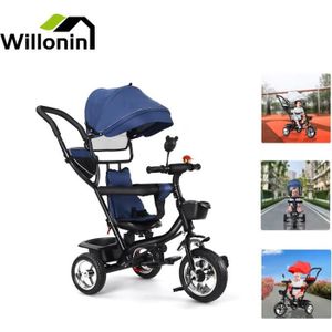 Tricycle Tricycle Évolutif Willonin® Bleu pour Bébé enfant 