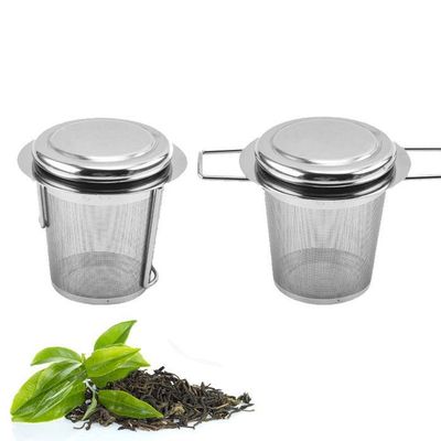Lot 2 Filtres Théière Maille Inox 75mm - Infuseur Thé Et Tisane Ronde