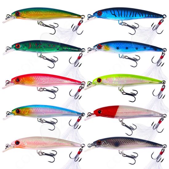 Kit Leurres De Pêche XiYee 10 Pièces - Leurres Souples Pour Bar Eau Douce Et Eau Salée