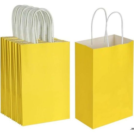 Lot De 10 Sacs Cadeau En Papier Kraft Noir Pour 3 Bouteilles De Vin - Sans Fenêtre, Poignées Solides - Idéal Noël Et Fêtes