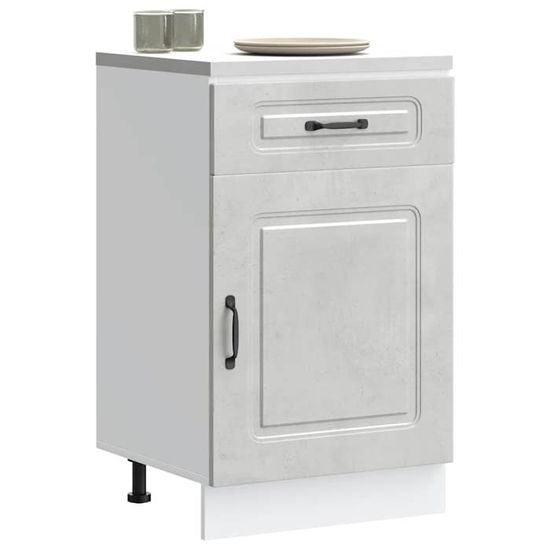 Armoire De Cuisine Basse Kalmar Sonoma Gris VidaXL | Meuble Sous évier En Bois D'ingénierie, Avec Tiroir Et Porte