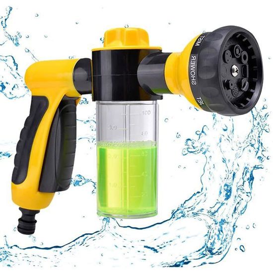 Pistolet D'Arrosage Jardin 8 Modes Avec 4 Interfaces - Pulvérisateur Haute Pression Pour Plantes, Voiture, Animaux Et Nettoyage