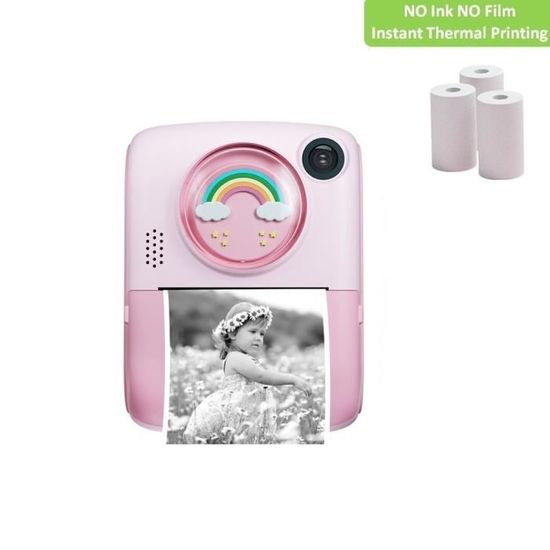Papier Photo Instantané Enfant - 5 Rouleaux Thermique 5.5x2.5cm | Recharge Appareil Photo Enfant DIY