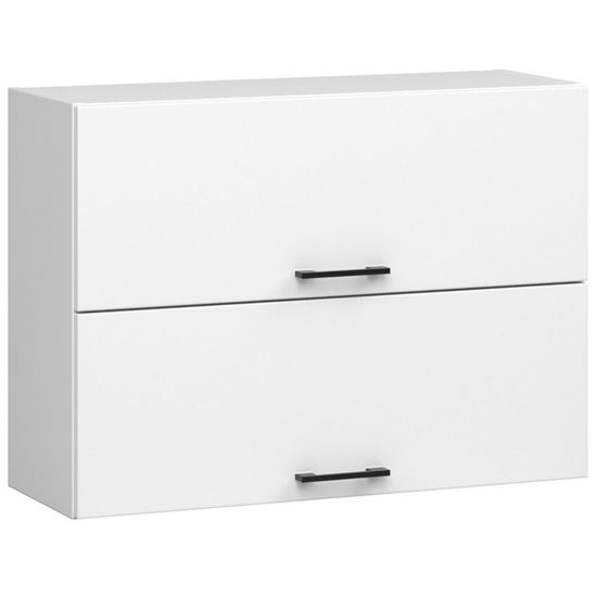 Meuble Cuisine Armoire Murale Cuisine 90x35x32cm - Blanc Brillant - Rangement Push-to-Open - HAJDUK Meuble De Cuisine Blanc Pas Cher
