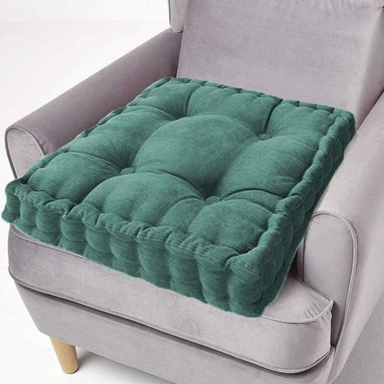 Coussin de chaise Coussin rehausseur 100 % coton, 10 cm d'épaisseur, grand  coussin carré de 50 cm, pour chaise d'adulte, faute[1017] - Cdiscount Jardin