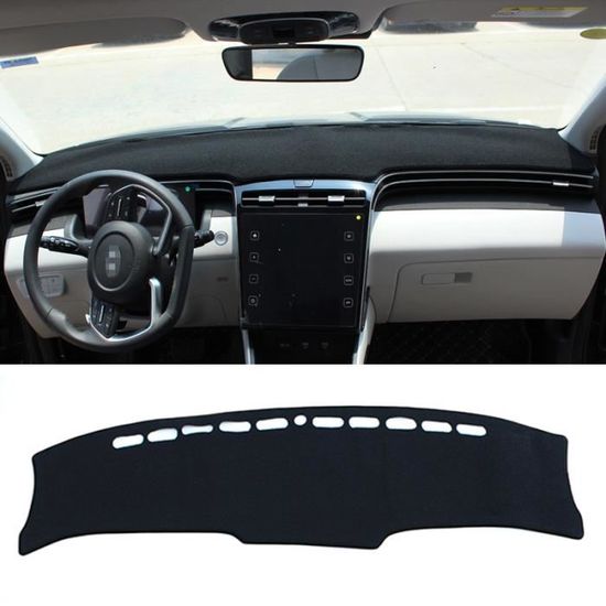 LHD 2021-2023 Noir - Couverture de tableau de bord de voiture, Pare-soleil, Accessoires pour Hyundai Tucson T