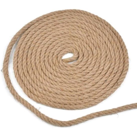 DELLNA Corde en jute naturelle, 30 mm x 15 m d'épaisseur