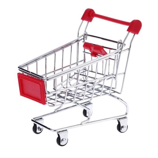 Lot De 2 Mini Caddies De Supermarché – Chariot Miniature Pour Maison De Poupée – Accessoire Jeu Imaginatif