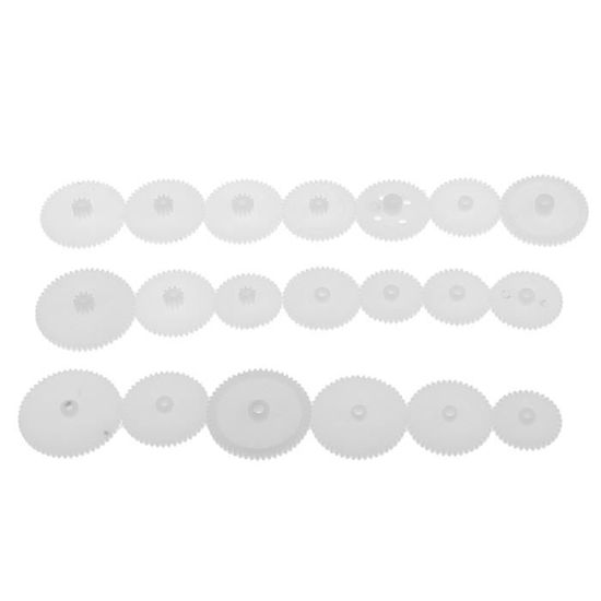 Cocoarm Kit 75 Types Engrenages Plastique + Poulies – Pièces Rechange Bricolage Jouets, Robots, Voitures Modèles DIY