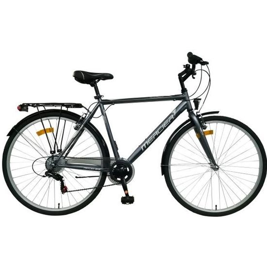 Vélo VTC Tenor 28'' MERCIER - 6 vitesses - cadre acier - gris - homme