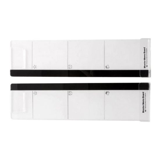 Porte-notes Adhésif Pour écran D'ordinateur | Panneau Latéral Transparent En Acrylique, 30x8cm | Organisateur De Bureau Pour Messages, Rappels