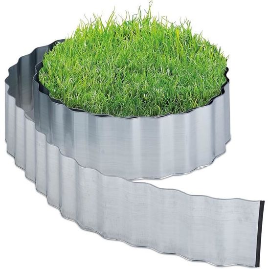 Bordure De Jardin En Fer - Clôture Décorative 25m X 0,65m, Vert, Résistante Aux Intempéries - Pour Pelouse Et Parterres