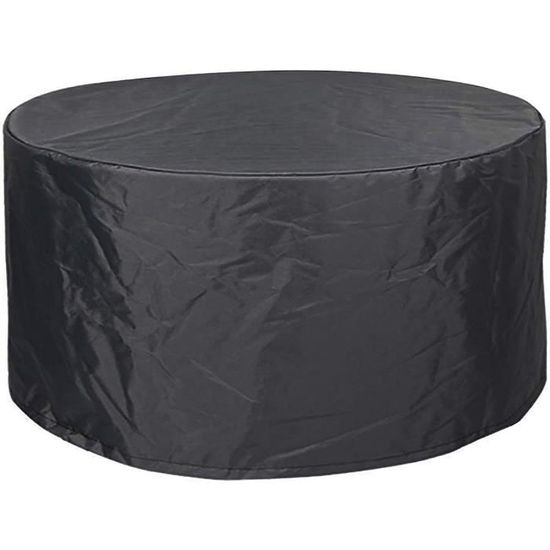 Housse De Protection Pour Table Jardin 220x190x100 Cm - Tissu Oxford 420D Imperméable, Coupe-vent, Noir