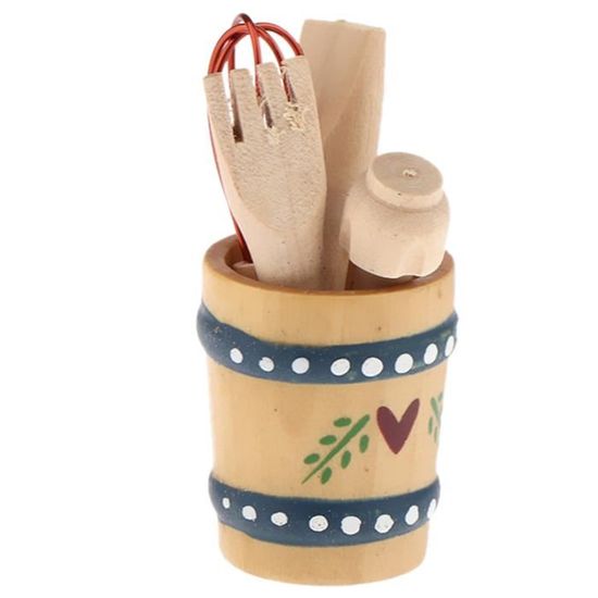 6pcs Sucre De Bois Cuillère Farine Scoop Sel De Bain Cuillère