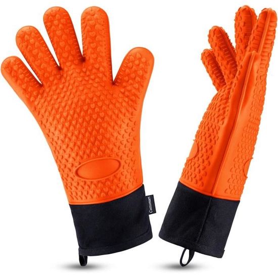 Moufles De Cuisine En Silicone Pour Four Et BBQ - Antidérapantes, Imperméables Et Résistantes à La Chaleur