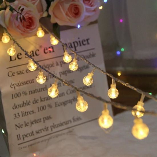 Guirlande Lumineuse LED 3m 30 LEDs - Fils De Cuivre Souples, 2 Modes, à Piles