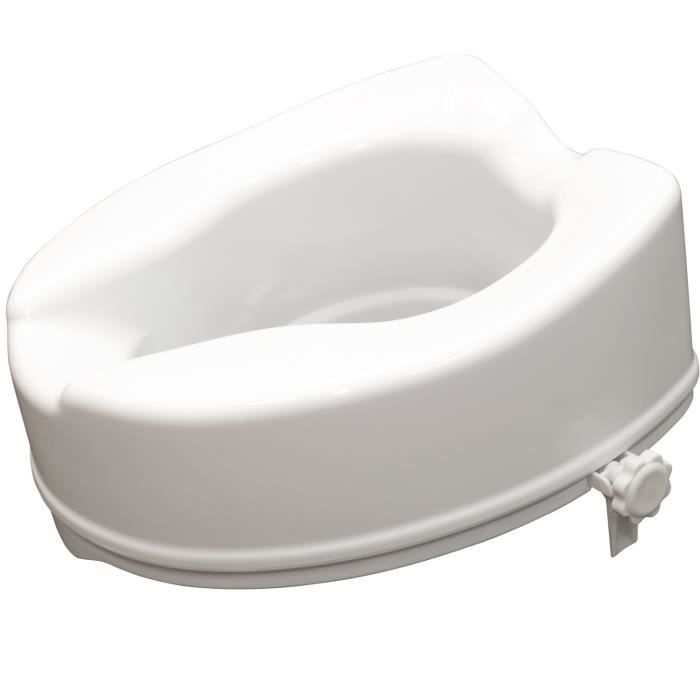 Siège de toilette surélevé en plastique sans couvercle blanc Senator - hauteur 16 cm