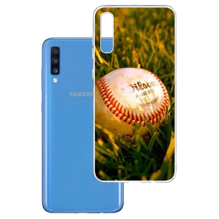 Coque pour Samsung Galaxy A70 - Baseball. Accessoire pour telephone, coque rigide de protection